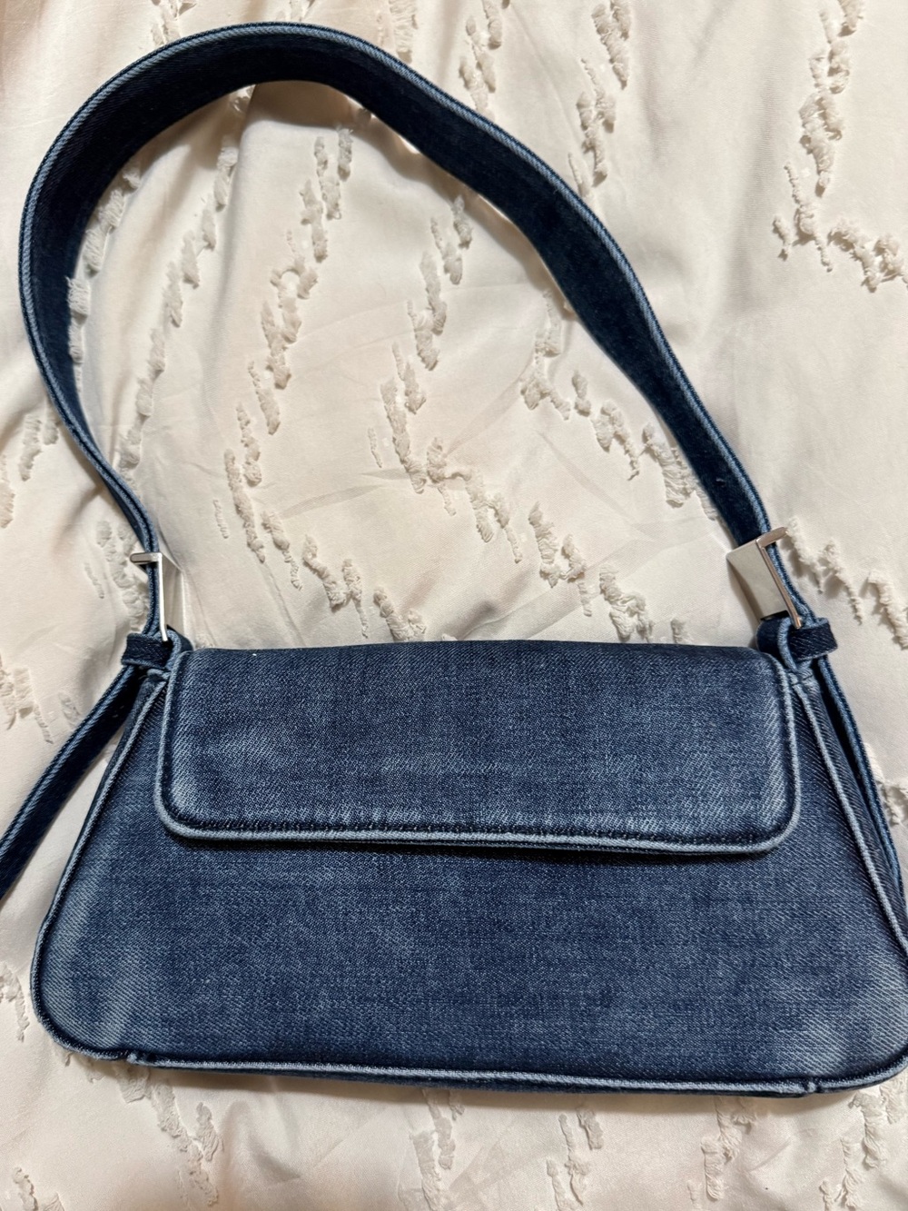 NWOT Denim Shoulder Bag - Dark Blue Zara Purse